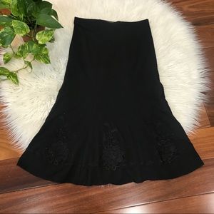 New!🌟Black  Stretchy Midi Skirt